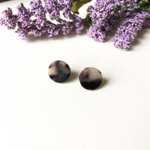 Anthropologie Jewelry - CRAZY SALE Minimalist Tortoise Shell Earrings